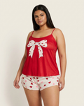 SL Short Pajama - Red Pink Hearts